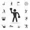 raised boxer hand icon. Detailed set of athletes and accessories icons. Premium quality graphic design. One of the collection icon