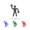 Raised boxer hand icons. Elements of sport element in multi colored icons. Premium quality graphic design icon. Simple icon for