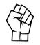 Raised Fist power revolution sign