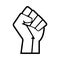 Raised Fist power revolution sign