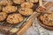 Raisin Pecan Oatmeal Cookies on a Cooling Rack