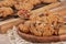 Raisin Pecan Oatmeal Cookies on a Plate