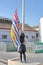 Raising Provincial Flag at Gulf of Georgia Cannery