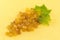Raisins forming a grape cluster