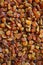 Raisins texture as background. Closeup grape raisin