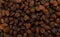 Raisins texture or background, top view close-up