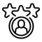 Raiting manager icon outline vector. Worker report