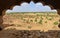 The Rajasthan desert through an arched gate - Colors of India