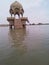 Rajasthan style ancient monument in lake