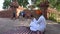 Rajasthani artist playing sarengi, Jodhpur, India