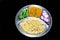 Rajasthani food dal -bati black background