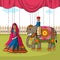 Rajasthani Puppet in Indian art style