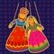 Rajasthani Puppet in Indian art style