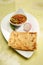 Rajma or Red kidney Beans with Paratha, Indian Dish