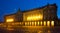 The Rajoy Palace (Palacio de Rajoy) in night. Santiago de Compo