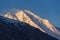 Rakaposhi mountain peak in a morning sunrise, Hunza valley, Gilg