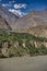 Rakaposhi peak 7788m and  Hunza river, Gilgit Northern Pakistan. Passu region