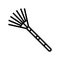 rake garden tool line icon vector illustration