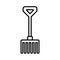 Rake line style icon vector design