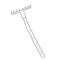 Rake tool for farming and gardening, equipment for raking garden, garden and agriculture work tool, isolated vector