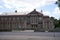 Rakovnik, Czech Republic - July 2, 2022 - modernist building from 1914 with a facade of white unplastered brick - Sokolovna