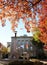 Raleigh, NC - USA - 11-28-2022: Fall foliage on the grounds of the North Carolina State capitol building in Raleigh