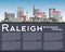 Raleigh North Carolina City Skyline with Color Buildings, Blue Sky and Copy Space