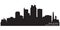 Raleigh North Carolina city skyline vector silhouette