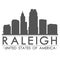 Raleigh Skyline Silhouette Design City Vector Art