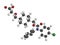 Ralinepag pulmonary arterial hypertension drug molecule. 3D rendering. Atoms are represented as spheres with conventional color