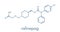 Ralinepag pulmonary arterial hypertension drug molecule. Skeletal formula.