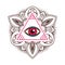 RAll-seeing eye pyramid symbol.