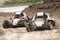 Rally car in autocross race