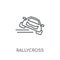 rallycross linear icon. Modern outline rallycross logo concept o