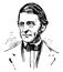 Ralph Waldo Emerson vintage illustration