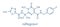 Raltegravir HIV drug integrase inhibitor class molecule. Skeletal formula.