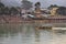 Ram Jhula, Rishikesh, India. The river Ganges
