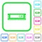 RAM memory module vivid colored flat icons icons