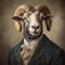 Ram in a Suit - Victorian 1800s Style (AI-Generated)