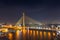 The Rama VIII Bridge is a cable stayed bridge crossing the Chao