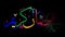 Ramadan - arabic caligraphic text. Animated rotating color text.