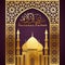 Ramadan Background with Golden Arch