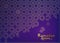 Ramadan background with islamic mosque arabian pattern on purple backdrop