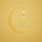 Ramadan backgrounds crescent moon vector with Arabic pattern