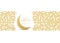 Ramadan backgrounds crescent moon vector  with Arabic pattern