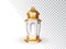 Ramadan candle lantern with glowing isolated. ealistic traditional muslim symbols of Ramadan Mubarak