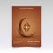 Ramadan Flyer Design With Lantern and Moon in Brown Background