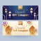 Ramadan Gift Coupon with different discount offer in two color.