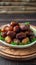 Ramadan iftar medjool dates on plate with copy space