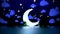 Ramadan - Islamic Scene, Eid Peaceful scene With Lantern and beautiful moon